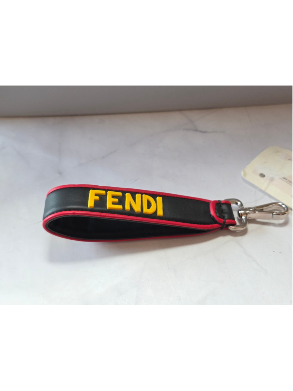 Fendi Fantastic Leather Wristlet Strap Bag Charm